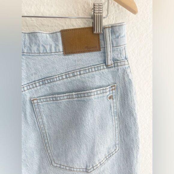Madewell The Perfect Vintage Straight Jean in Danby light blue Wash rips NWT 29 - Picture 9 of 9